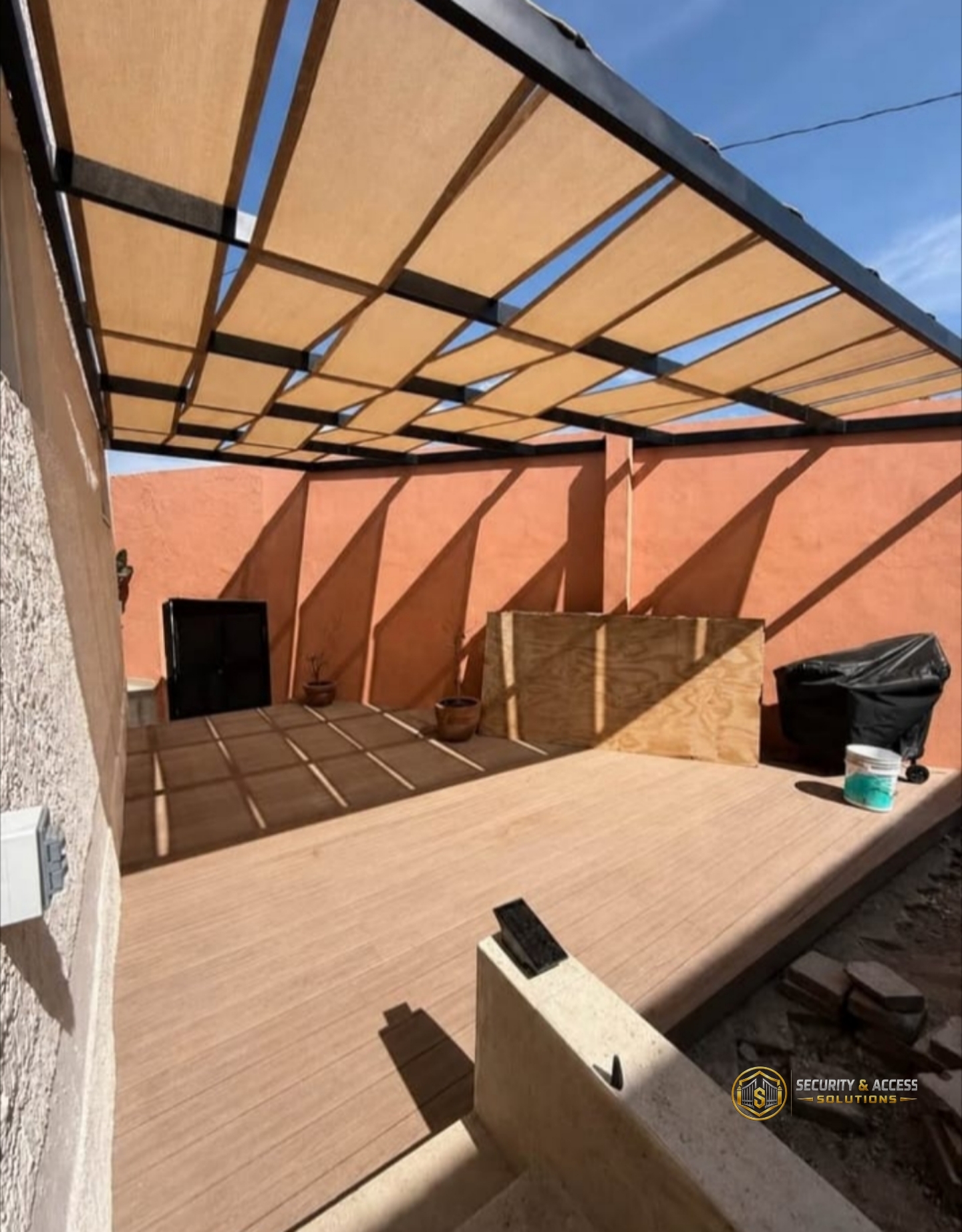 Steel outdoor canopy