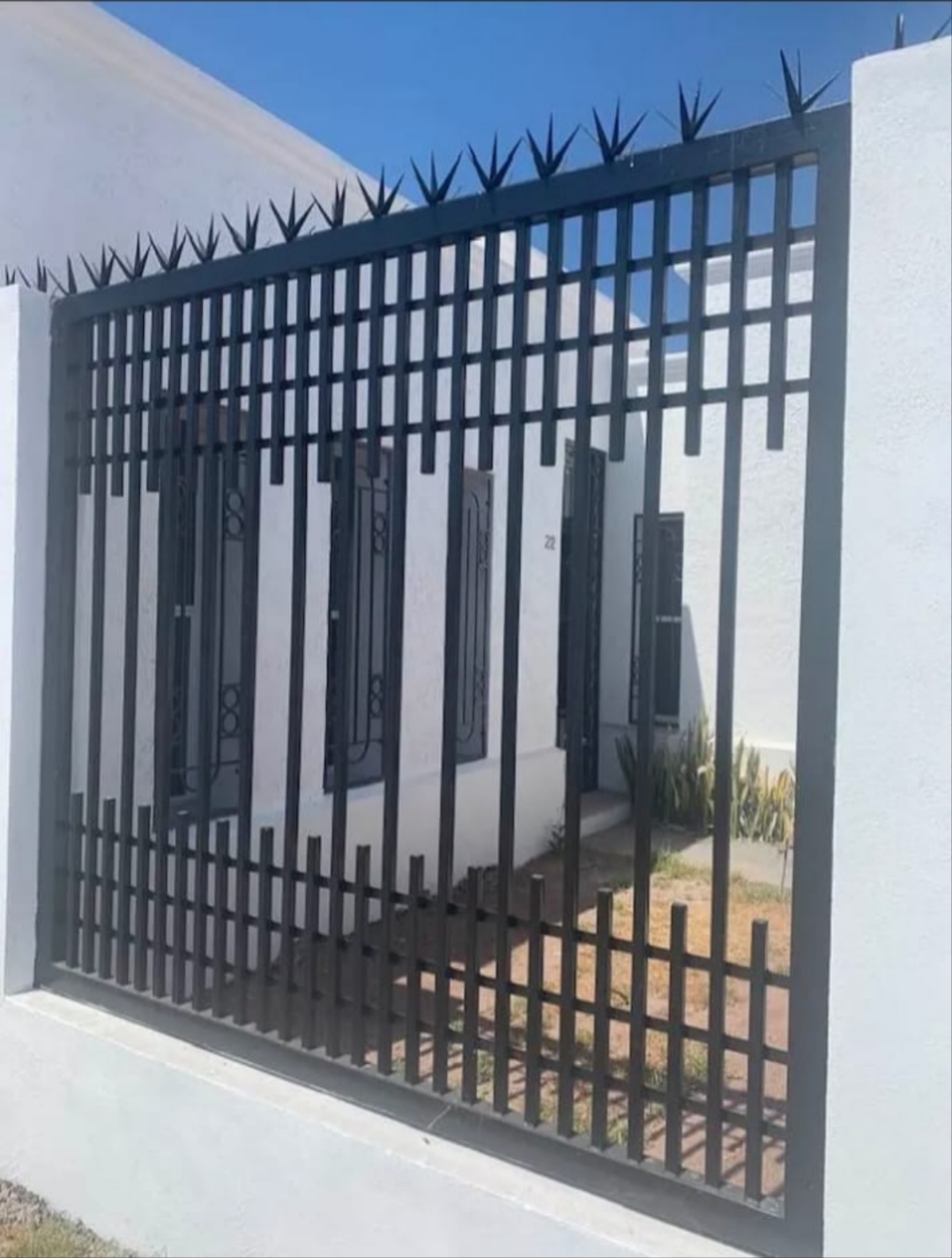 Modern metal security gate