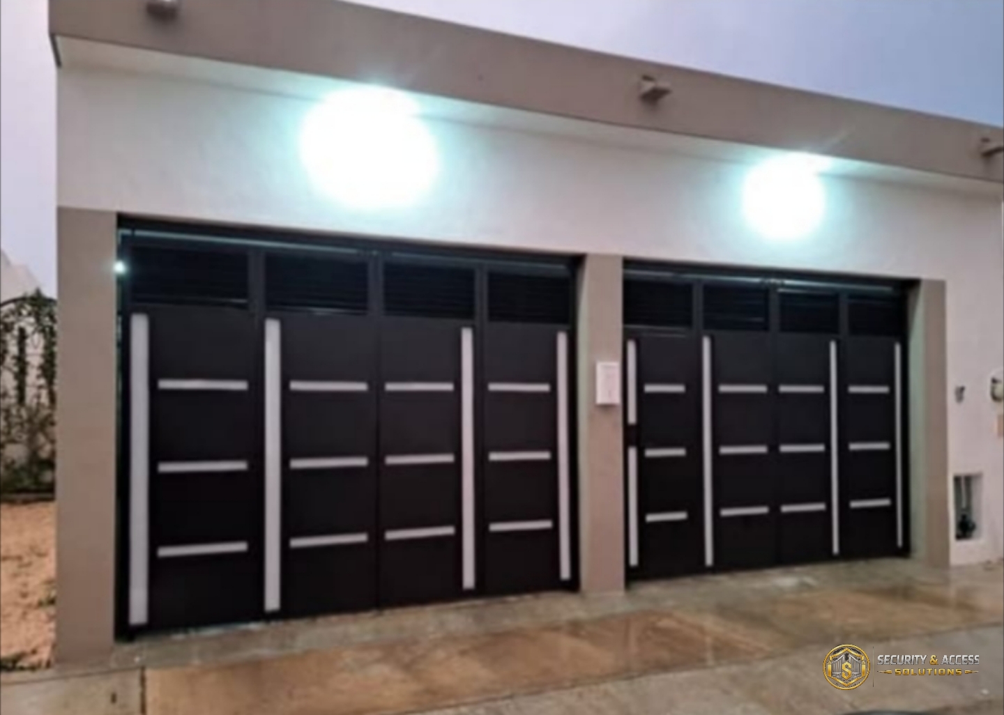 Residential security gate installation